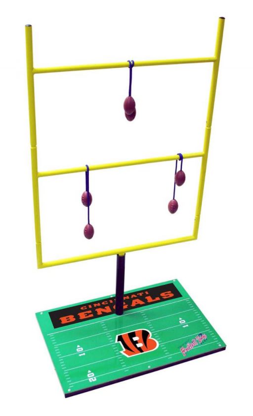   tailgating party with this football toss ii game with team logo name