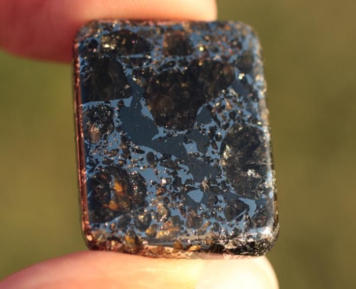 METEORITE GEM LIKE PALLASITE SEYMCHAN CABOCHON RARE  