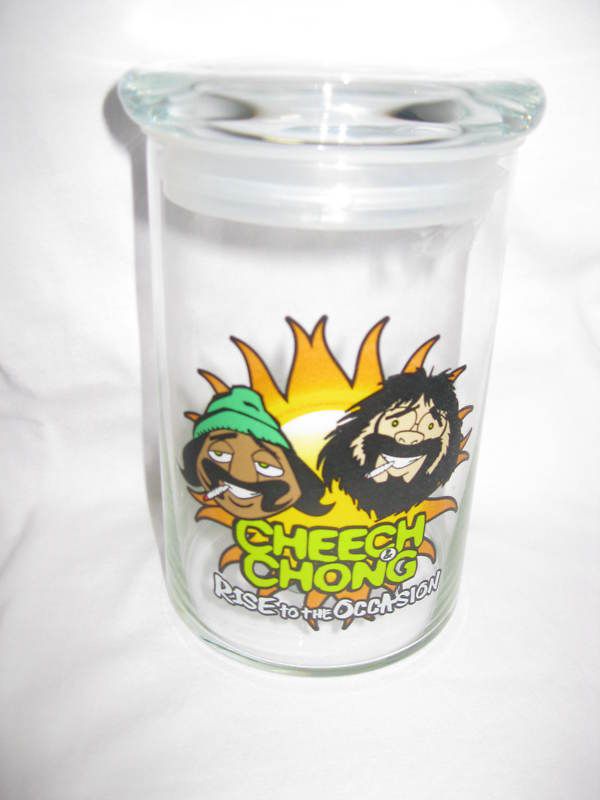 CHEECH & CHONG 4 X 6 MEDICINAL AIRTIGHT GLASS NUG JAR  