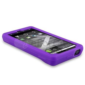 Purple Silicone Skin Case for Verizon Motorola Droid X2  