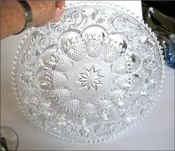 Duncan Miller Glass Crystal Sandwich Pattern Deviled Egg Plate  