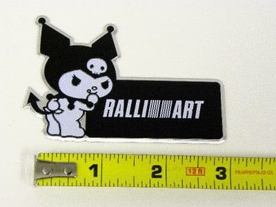 MITSUBISHI RALLIART KUROMI HELLO KITTY ALUMINUM EMBLEM  