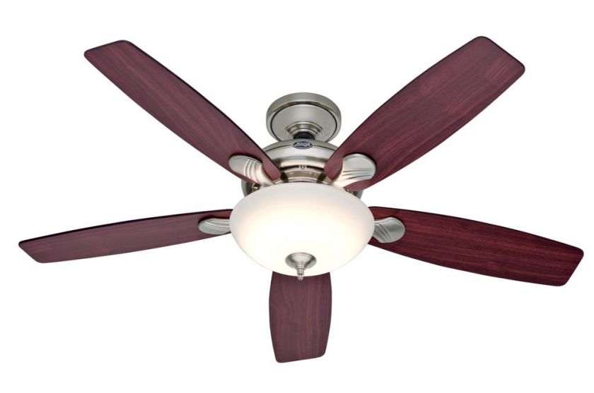 HUNTER 52 Ceiling Fan Eco Air LED Light Brushed Nickel & 5 Rev 