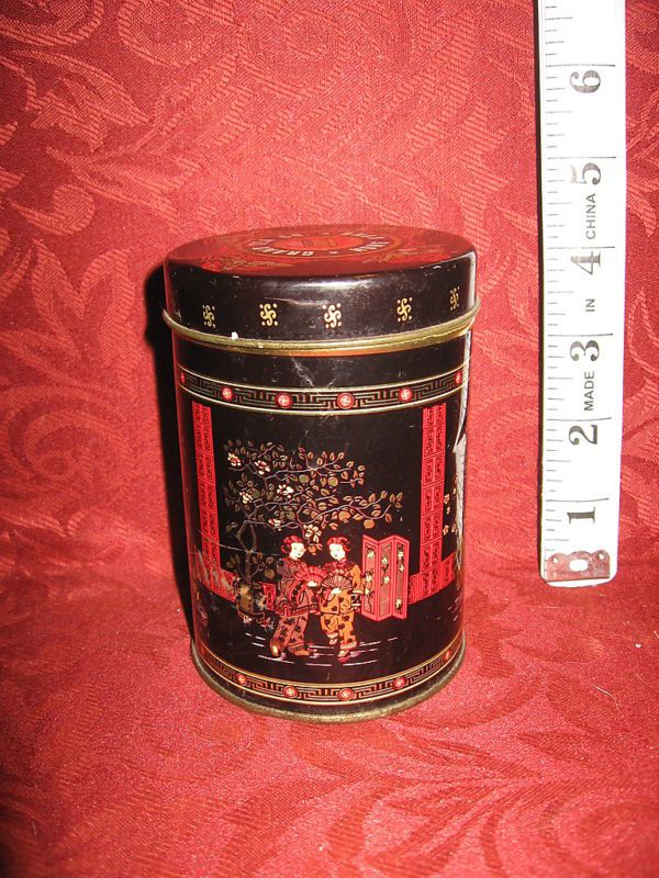 Vintage Tin Container Grand Tea Co. Hong Kong  