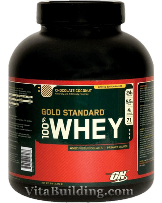 Optimum Nutrition,GOLD STANDARD 100% WHEY Protein, 5 LB, 18 flavors in 