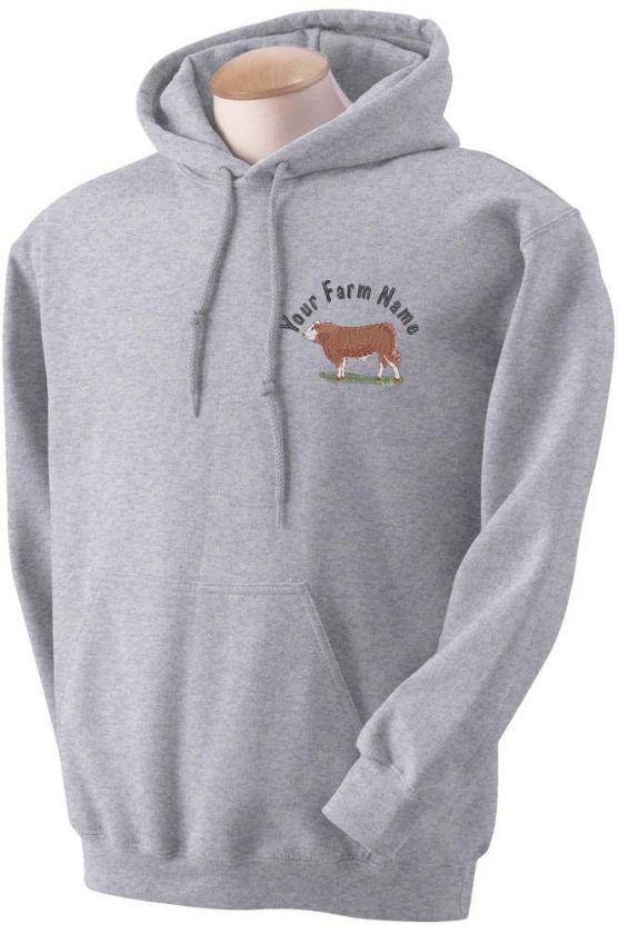 Simmental Beef Bull Custom Farm Name Embroidered Sweatshirts Small   3 