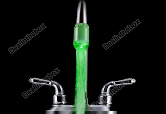   Light Faucet Bathroom Temperature Sensor Tap RGB Water Glow A3  