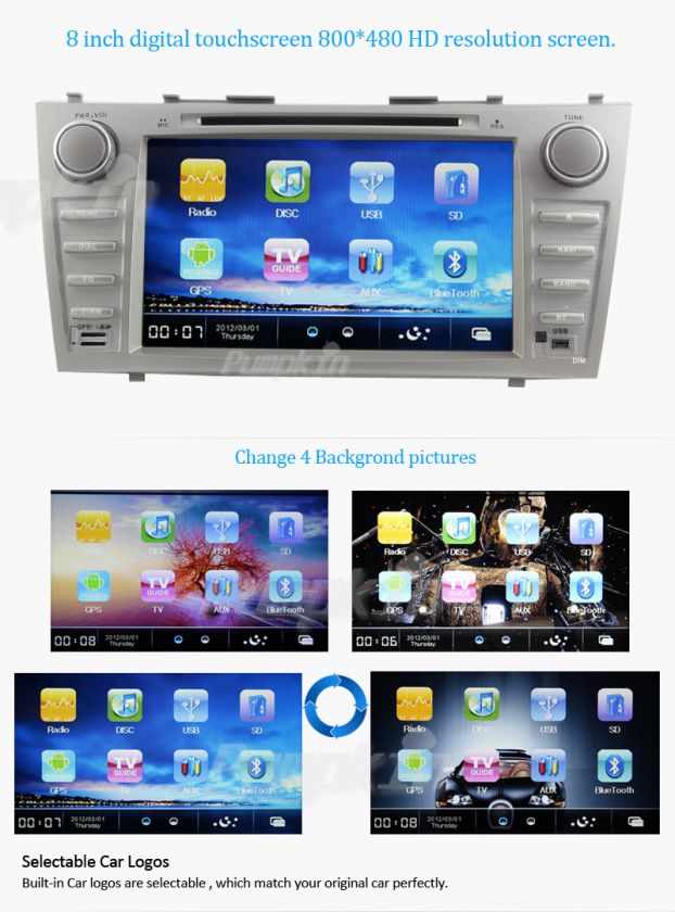 In Dash DVD Player Car Stereo On Android GPS For Camry 2007 2008 2009 