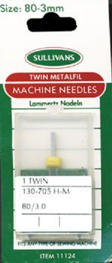 Sullivans Twin Metafil Sewing Machine Needle Size 80  3mm / PART 