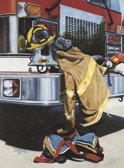 FIREMAN S GEAR III LIMITED EDITION Signed Print Fire Firefighter 