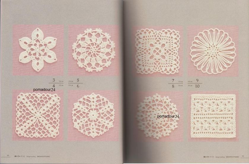 Out of Print LACE WORK FLORAL DESIGN 100   Japanese Craft Book  