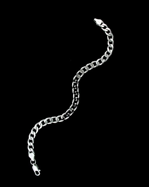 New.925 Sterling Silver Cuban Link Bracelet FLAWLESS  