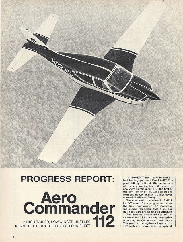 Aero Commander 112 Aircraft report 11/21/11  