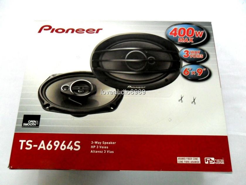 2011 Pioneer TS A6964S 400W 6 x 9 3 Way Car Speakers  