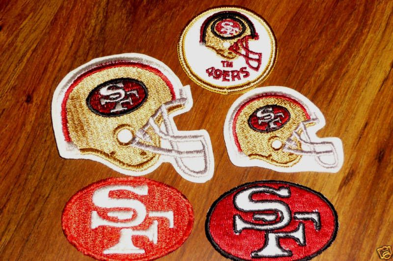 VINTAGE San Francisco 49ers 49ers PATCH lot HELMET  