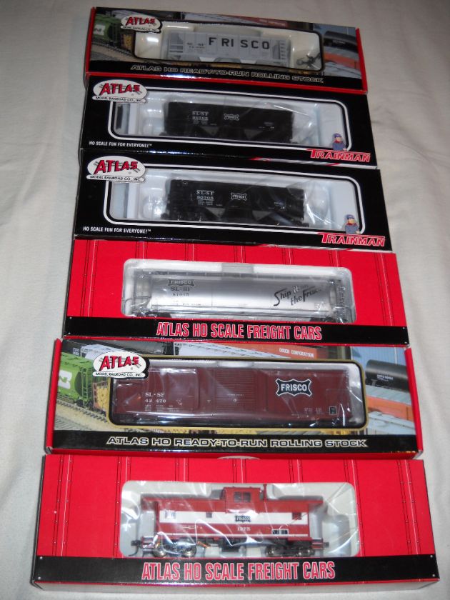 ATLAS H.O. SL SF FRISCO 6 PACK ASSORTED FREIGHT CARS  