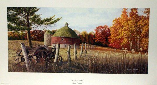 Robert J Smith Old farm tractor print Forgotten Times  