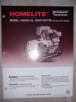 1955 Homelite Voltamatic Generator 116A50 2L Promo Ad k  