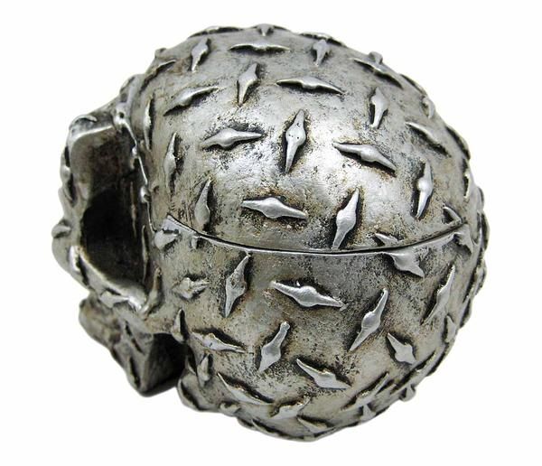 Diamond Plate Human Skull Trinket Box Ashtray  