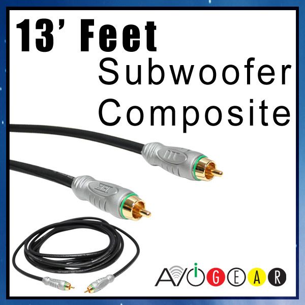 Monster THX 13 ft feet Subwoofer Composite Cable 12 10  