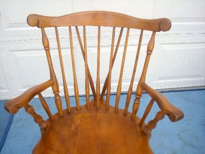 SET OF 6 BENT BROTHERS COLONIAL MAPLE WINDSOR CHAIRS  