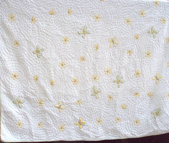   BARN 200TC COTTON HAND STITCHES EMBROIDERED APPLIQUE QUILT FULL QUEEN