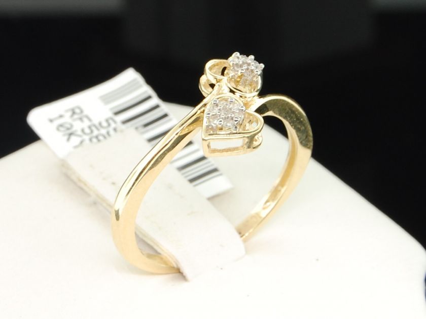   YELLOW GOLD HEART DIAMOND ENGAGEMENT RING WEDDING BRIDAL SET  