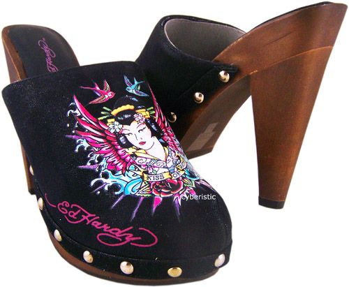 Womens Ed Hardy Portland Pumps Clogs Mules Heels Shoes  