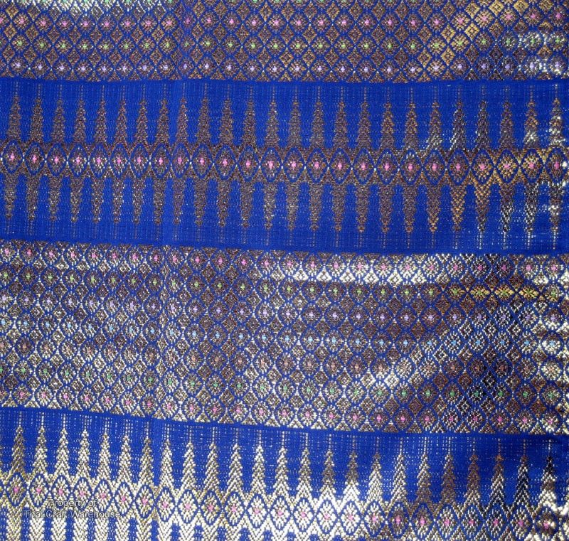 clothing thai stitched silk fabric for wedding skirt blue szxl