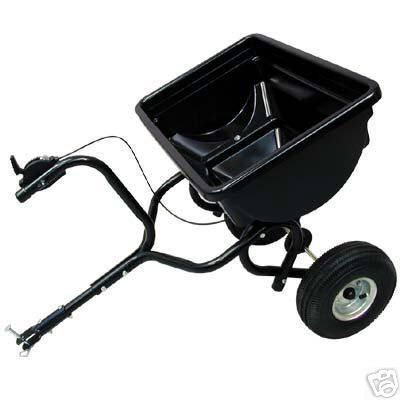 BROADCAST SPREADER   85 Lb Capacity   Tow Behind  