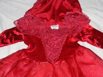 Disney Princess Belle Holiday Red Costume Gown 7 8 Med  