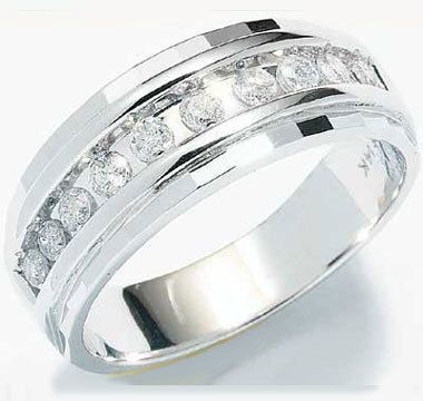 Men Wedding Diamond Ring Engagement Band White Gold NEW  