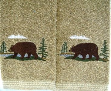 NEW 5 pc Bath Set NORTH WOODS Curtain Towels Tissue +  