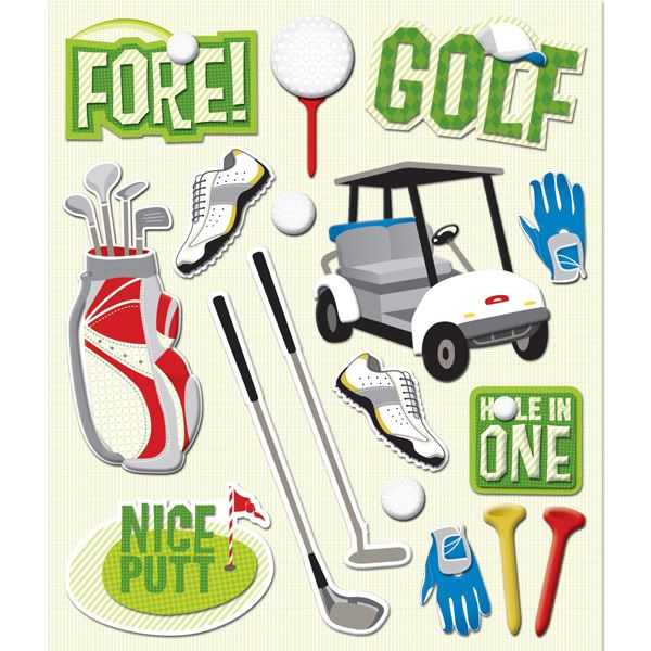 COMPANY STICKER MEDLEY SPORTS GOLF SCRAPBOOK STICKERS  