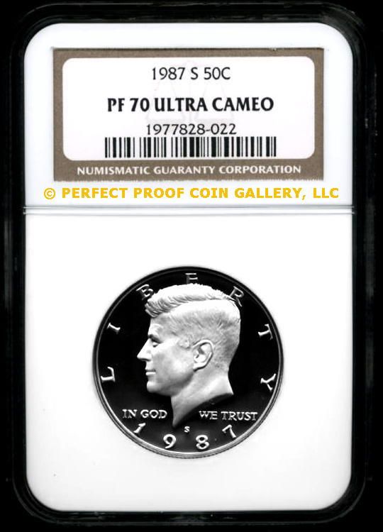 NGC PF70 UC 1987 S CLAD KENNEDY HALF PF 70  