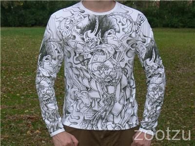 Japanese Tattoo Shirt Irezumi Raijin Sleeves Manga Sz M  