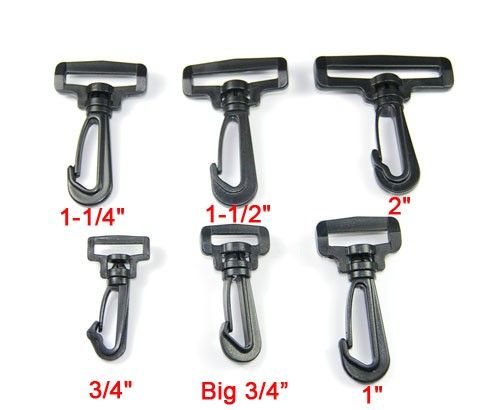 Plastic Snap swivel Hooks Rotary Buckles 3/41 2 ect  