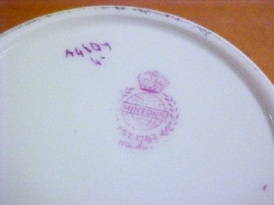 Minton Rose Ramekin Bowl Globe Backstamp Pattern #A4807  