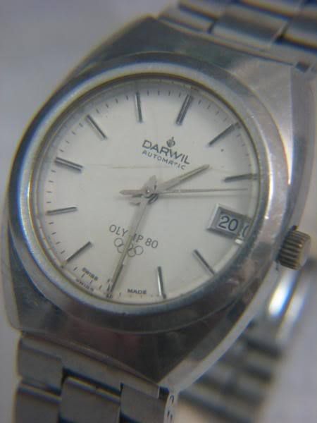 DARWIL AUTOMATIC OLYMPIC 1980 DATE WATCH SWISS  