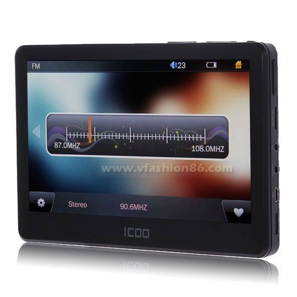 Android 2.2 1280P Thin PMP Media Player Icoo E700P 7 8GB MP4 HD Video 