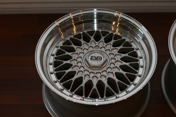 17 ESM 002 HYPER SILVER WITH MIRROR STEP LIP BBS RS REPLICA  