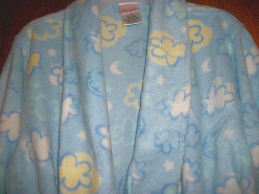 Girls Bathrobe sz 14 16 XHILARATION Sky Blue/Clouds NEW  