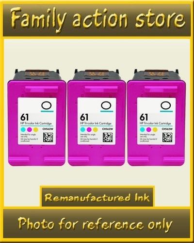 3PK Hp 61 Ink Color CH562WN hp61 Deskjet 1050 2050 3050  