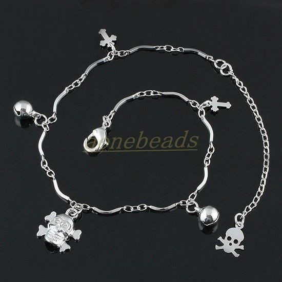 Skull Crown Peace Sign Star Heart Anklet Ankle Bracelet  