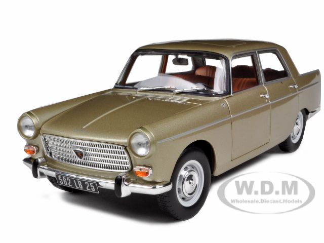 1965 PEUGEOT 404 GOLD 1/18 DIECAST MODEL CAR  