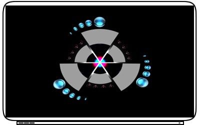 Toxic Radiation Nuclear Logo Laptop Netbook Skin Cover Sticker Decal 