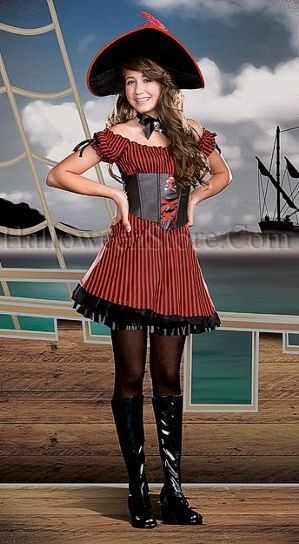 Captain Cutie Patooty Juniors Pirate Costume  