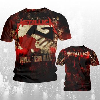 Authentic METALLICA Kill Em All Allover Print T Shirt M L XL XXL NEW 