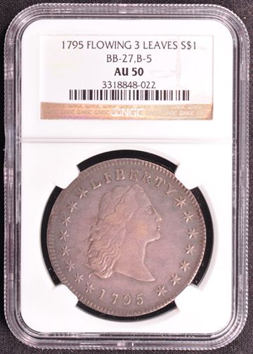 1795 FLOWING HAIR S$1 NGC AU 50  