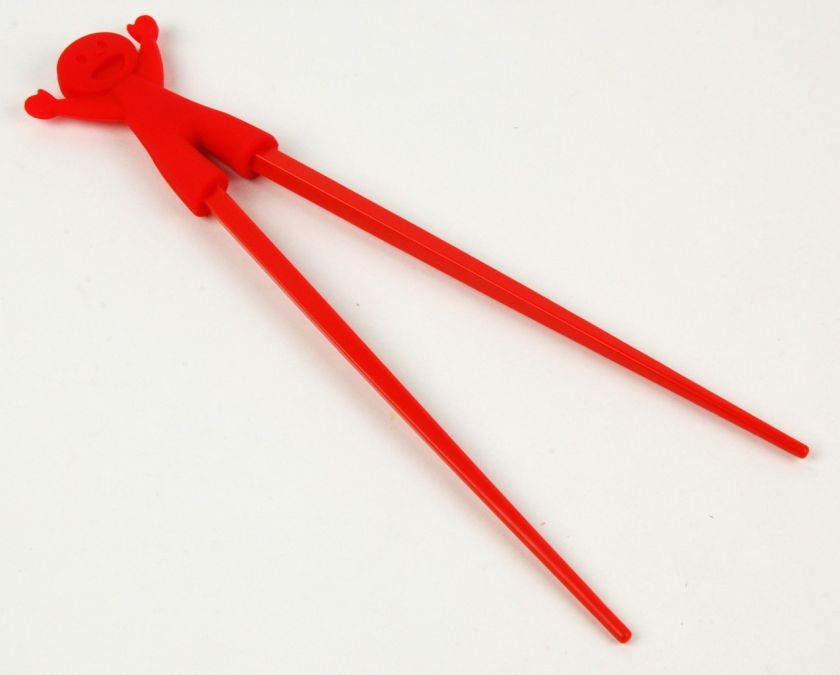 CHOPSTICK HELPERS RED Kid Child Learning Training Gift  